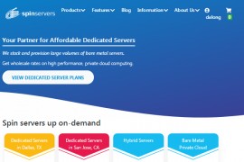 便宜美国(spinservers)高配服务器推荐,配置-2*e5-2630Lv2/64g内存/ ssd大硬盘10G大带宽月$89